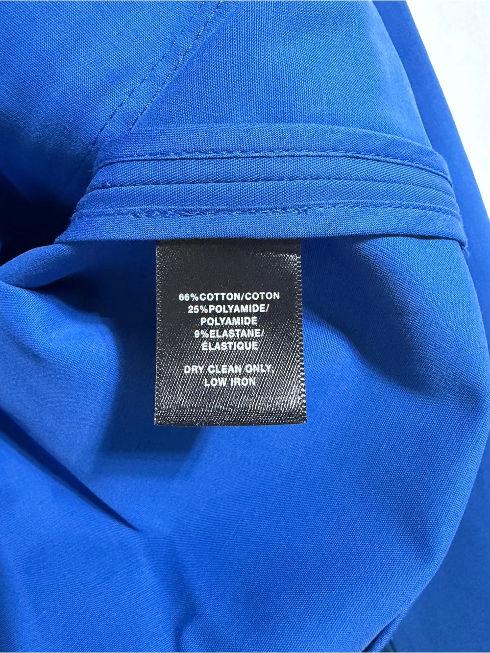 LAFAYETTE 148 NEW YORK Royal blue Cotton Sateen Zip Pocket Jacket size XL - Picture 6 of 6